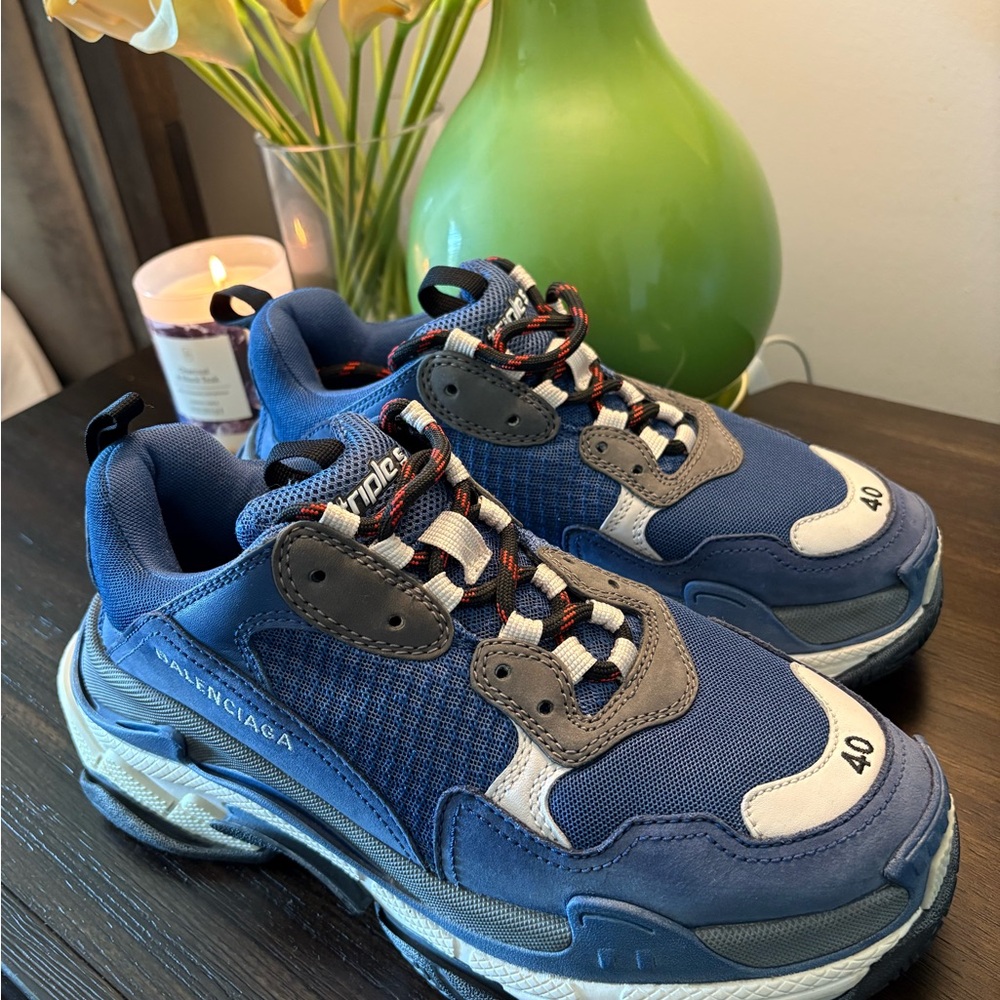 Balenciaga Triple S Blue Sneakers